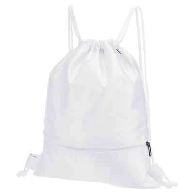 Drawstring Backpack Bag Drawstring Gym Bags String Backpack with Zip Pocket f...