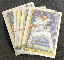 Lot Of 5 - 2025 Topps Chrome Update - Logan Henderson - Brewers - RC #USC65