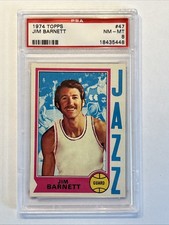 1974 Topps Jim Barnett #47  New Orleans Jazz  PSA 8 NM-MT