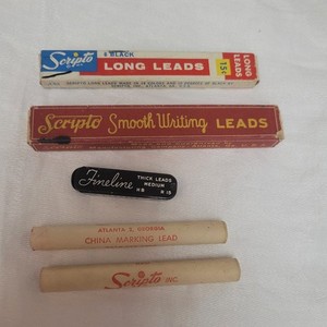 Vintage Pencil lead refills Scripto Fineline Writing Leads LOT for mechanical