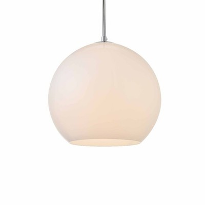 Elegant Lighting LD2225 Baxter 12''W Pendant - White