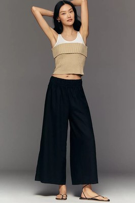 Anthropologie - Somerset Linen Pull-On Pants