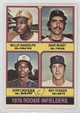 1976 O-Pee-Chee Willie Randolph Dave McKay Jerry Royster Roy Staiger #592 0tw4