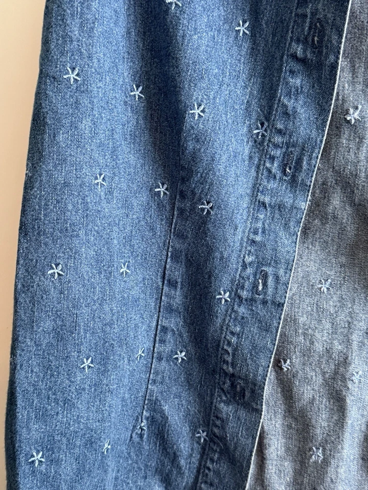 Chaleco vaquero Style & Co para mujer talla S azul chaqueta de motociclista sin mangas al aire libre Foto 2 de 4