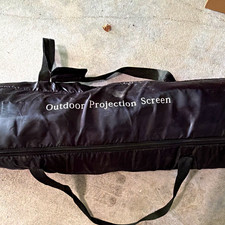 STO Portable Outdoor Projection Screen 144 in 16:9 Black with Carry Bag