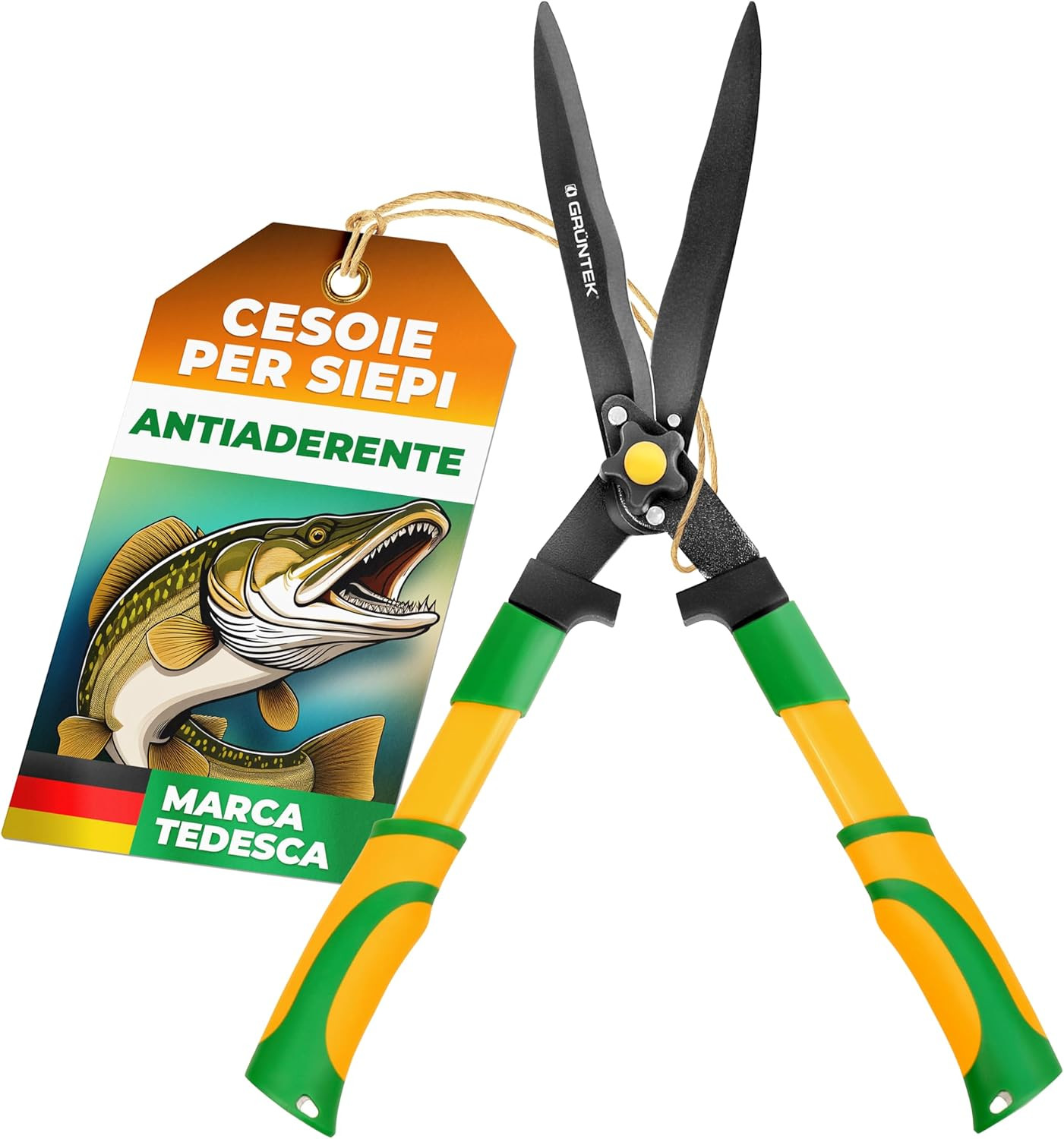 Cesoia 57 cm per Siepi e Giardino | Forbice Tagliasiepi Manuale
