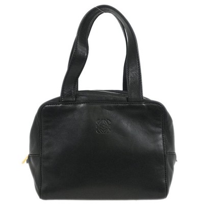 Loewe Anagram Handbag Leather Black Leather