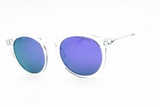 NIKE SWERVE P FD1850 900 Sunglasses Matte Clear Frame Purple Polarised Lens 51mm