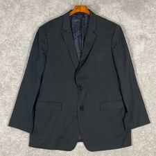 Banana Republic Mens 44R Standard Fit Marzotto Super 120s Wool Blazer Charcoal
