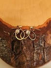 VTG 14k.Yellow Gold Nabco Cultured Freshwater Pearl Double Wire Drop Earrings — photo 4