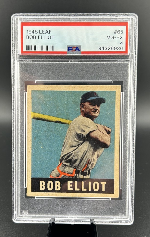 Bob Elliot #65 (Baseball Cards 1948 Leaf) — is it worth grading?