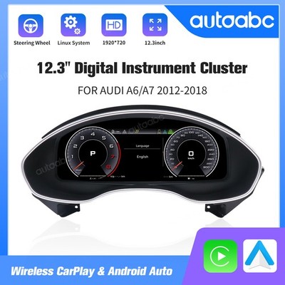 12.3'' Für Audi A6 A7 13-18 Digital Tacho Kombiinstrument Apple Carplay Cluster