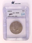 1992(S) Silver Kennedy Half Dollar ICG MS68 Austin Hutto Signed