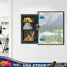 Fireproof Hidden Lock Wall Safe With Keys Cas...