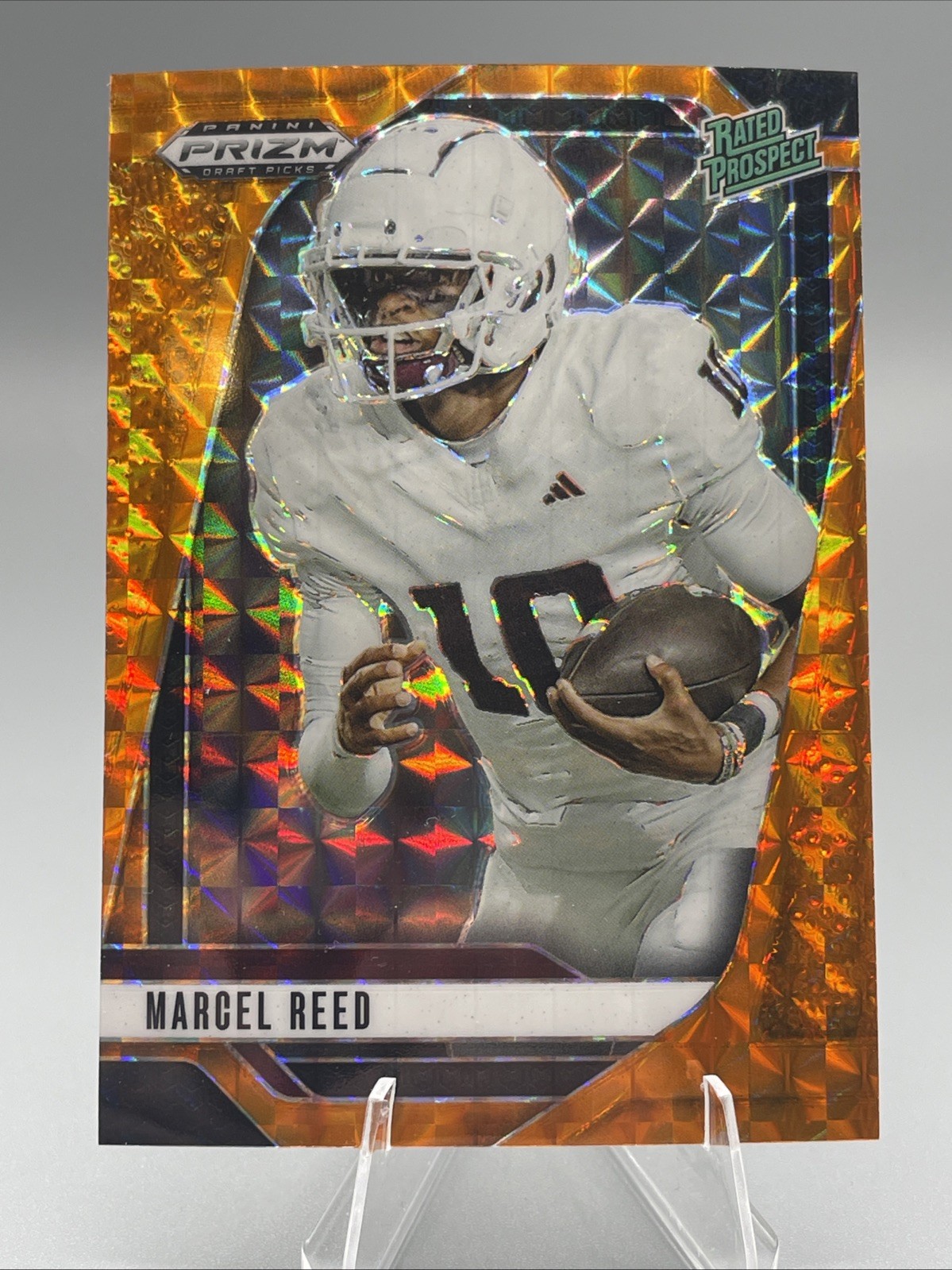 2025 Panini Prizm Draft Picks - Marcel Reed Orange Finite # /39 #167 - Texas A&M