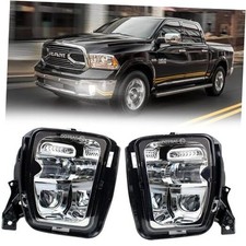 Ram 1500 LED Fog Lights 2013-2018 New Version fog lamps for Dodge Ram Chrome