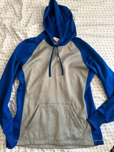 Blue and Grey Nike Therma Fit Hoodie