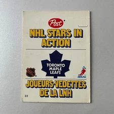 1981 General Foods Post NHL Stars In Action #22 Wilf Paiement