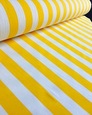 Yellow White Striped Fabric Sofia Stripes Curtain Upholstery Material 280cm wide