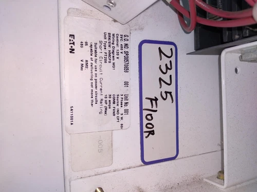 EATON SPO0570659 480V 65 RMS 10HP WD1 MCC 3P 120V HMCPS FT206 AN19DN0