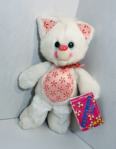 Yum Yums "Peppymint Kitty," Candy Scented, Kenner/Hallmark 1989 Plush Figure 14" - Picture 8 of 23