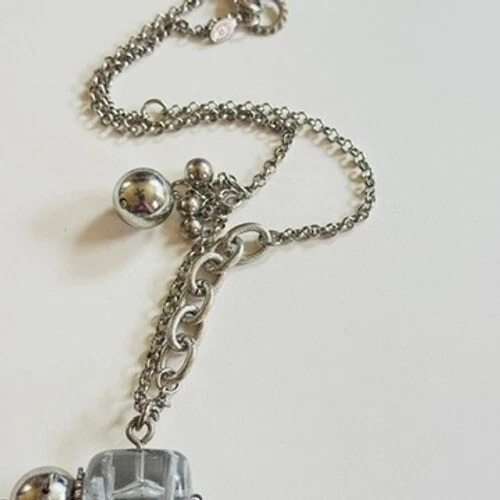 Tarina Tarantino signed Dog Necklace Clear Lucite Statement Designer high end - Image 3 of 4