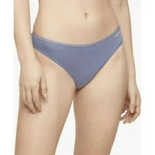 New Calvin Klein Women's Cotton Form Thong Underwear Lilac Purple Size L