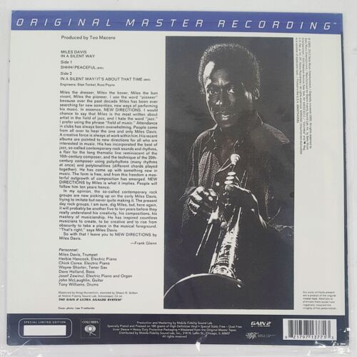 Miles Davis – In A Silent Way – (MoFi) Audiophile 33RPM - Gatefold - SEALED – O - Picture 2 of 2