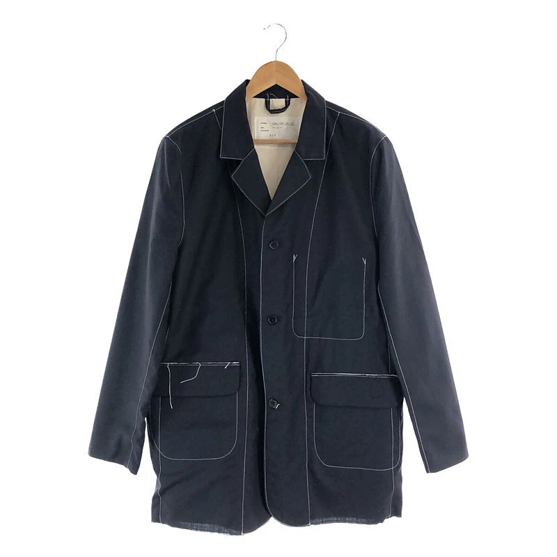 CAMIEL FORTGENS 2020SS SUIT JACKET CONTRAST Wool Gabardine Stitch Work Suit