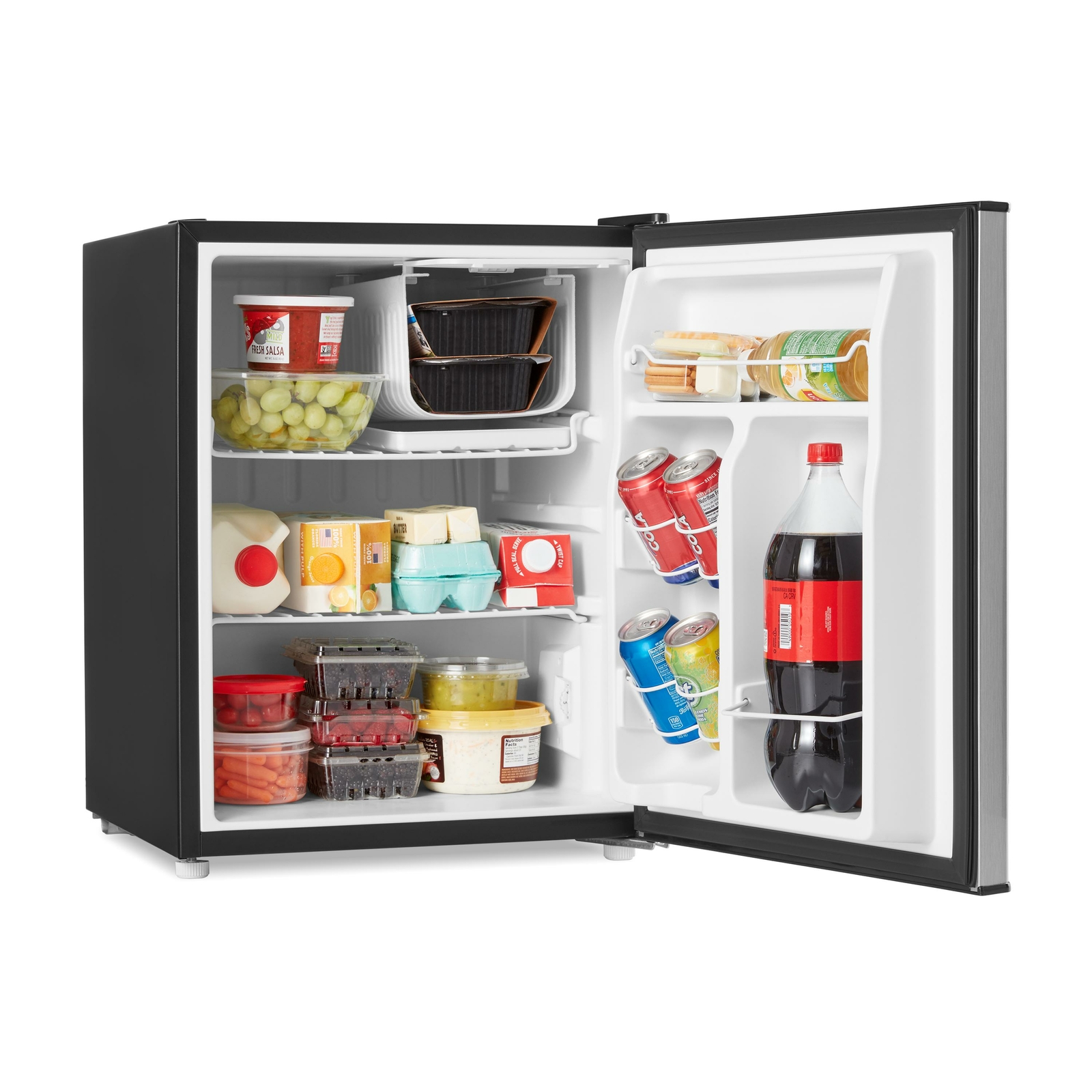 2.7 Cu Ft Mini Refrigerator Stainless Steel Single Door Small Fridge Dorm/Office
