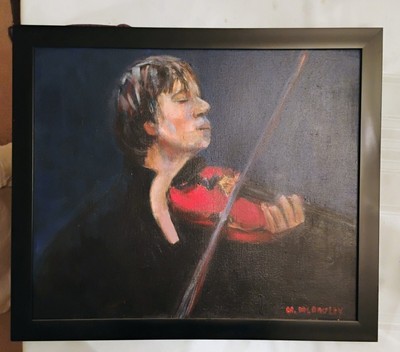 Violin Player From Mexico Painting Signed