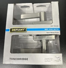 Defiant Tonebridge Bed And Bath Door Lever Square Rose Satin Nickel 1007 789 948
