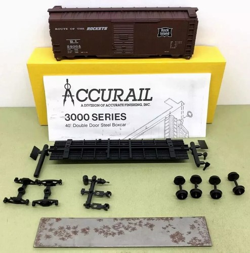 40' AAR CAJA DE ACERO COCHE ROCK ISLAND 24064 PRECISIÓN HO KIT - NUEVO EN CAJA (006) | Zustand: New