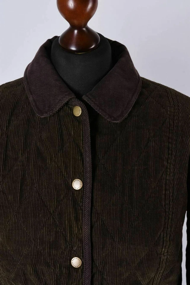 Barbour Vintage Cord Quilt Jacket Size M / UK10 - Image 2 of 4