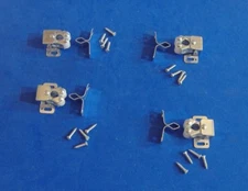 LOT OF FOUR HEAVY DUTY ZINC PLATED DOUBLE ROLLER CATCH CATCHES 4X