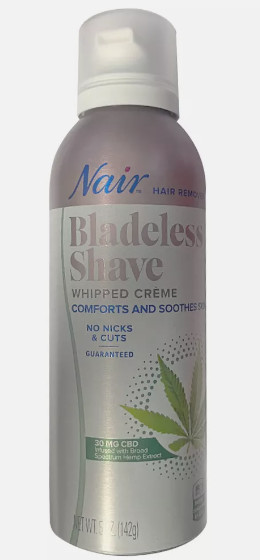 Pack of (4) New NAIRNair Spray Bladeless Shave Whipped Cream Hair Remover, 5 Oz