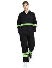 Men's High Visibility Mechanic Jumpsuit Coverall Reflective Protective Work Gear