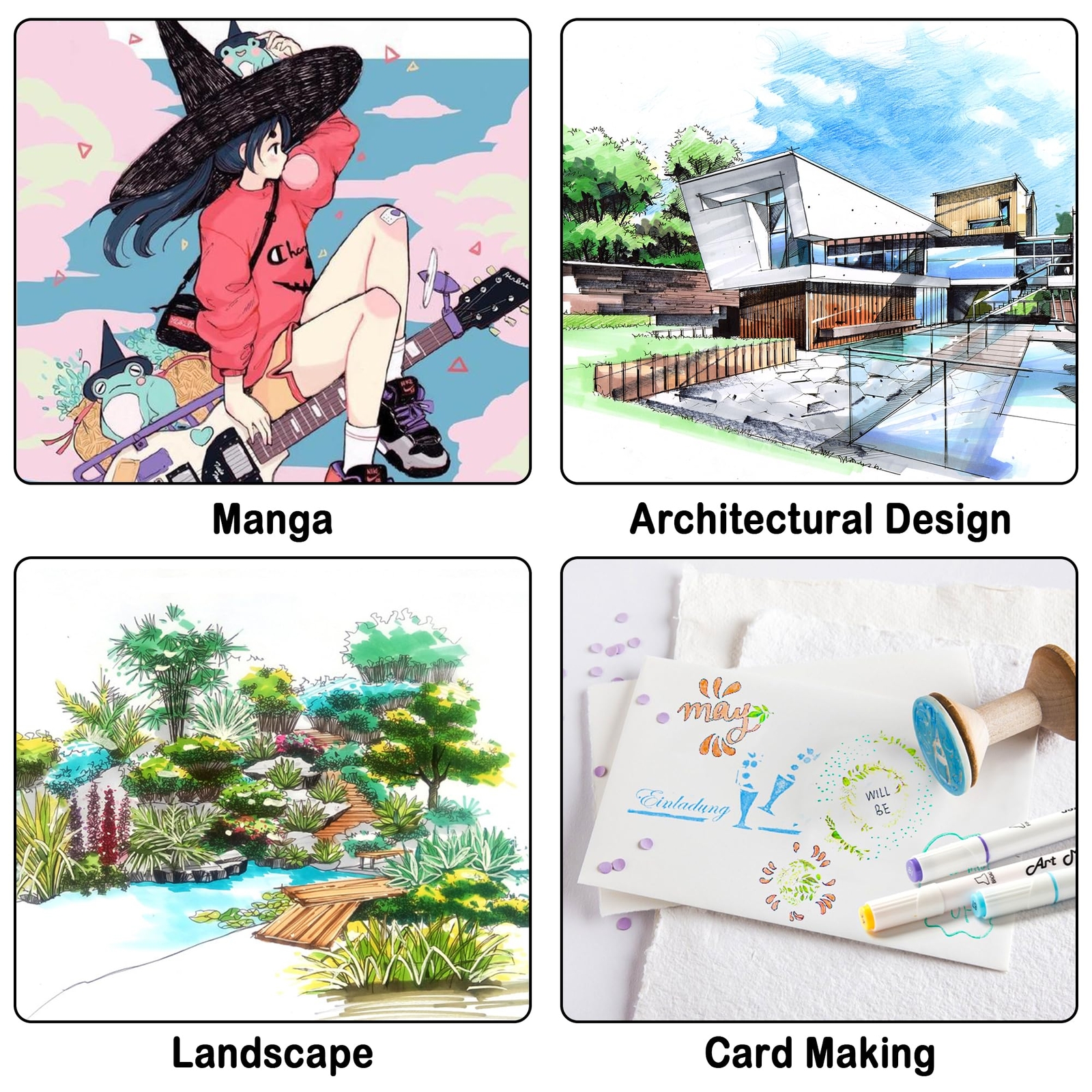 Smart Color Art Art Markers 44 Coloring Markers and 1 Blender 45 Pack Alcohol...