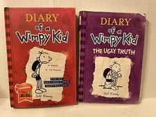 Diary of a Wimpy Kid lot (2)  The Ugly Truth and A Novel In Cartoons