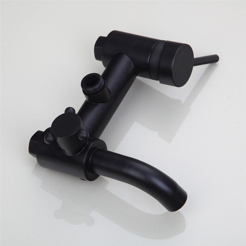 Bathroom Black Oil Rainfall Shower Faucet Wall Mounted Head Hand Spray Mixer Set - Afbeelding 6 van 9