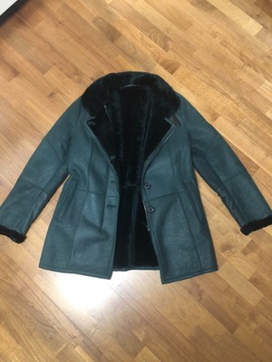 Werner Christ Lammfell Leder Mantel Damen Vintage Neu