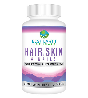 Hair, Skin & Nails - Beauty Support Supplement for Men Women Best Earth Naturals