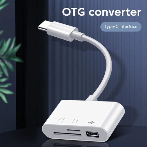 3 in 1 Type C USB OTG Adapter SD/TF Card Reader For Samsung Android Phone - Picture 3 of 10