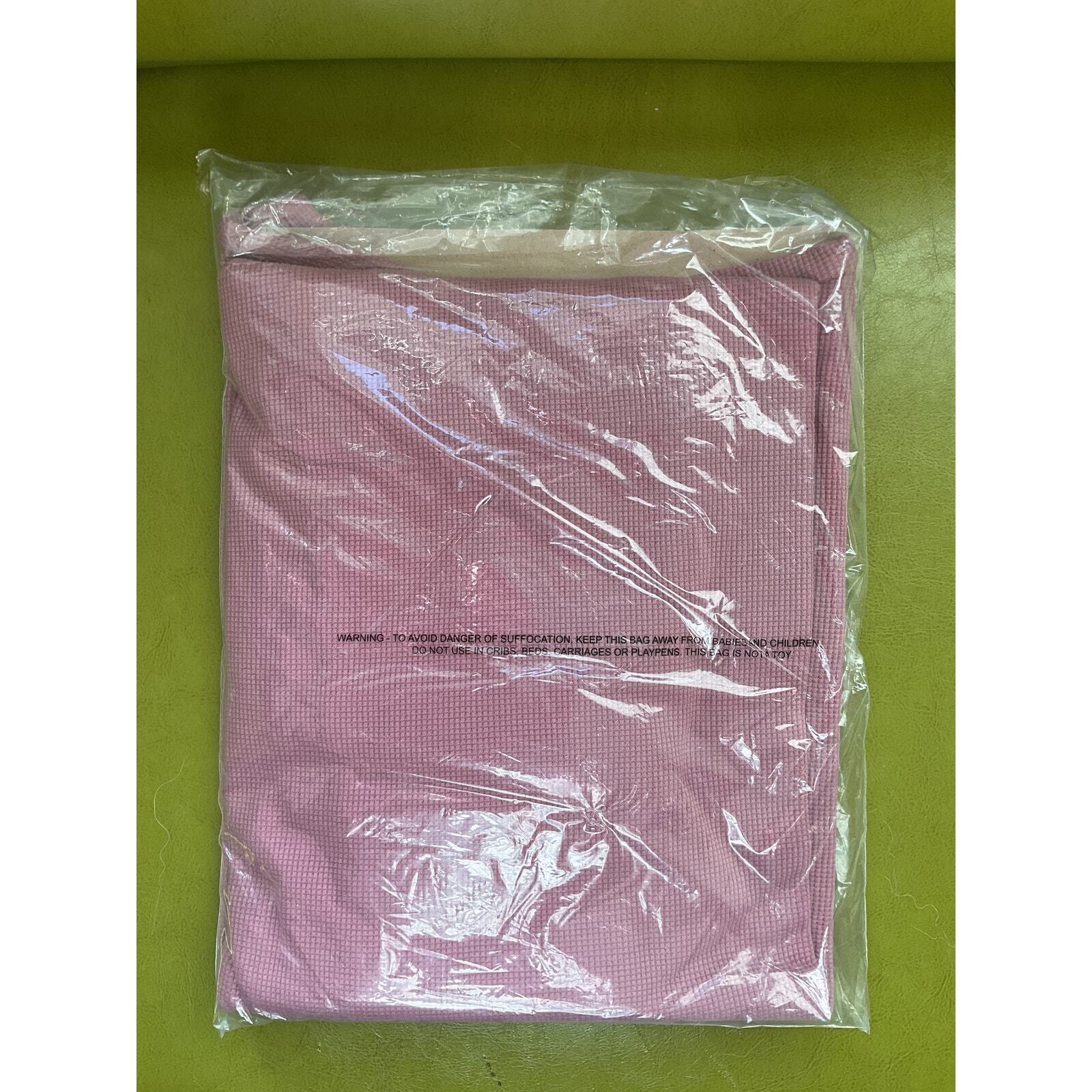 Style Co V Neck Waffle Knit Long Sleeve Tee 3XL Smoked Rose NIP 