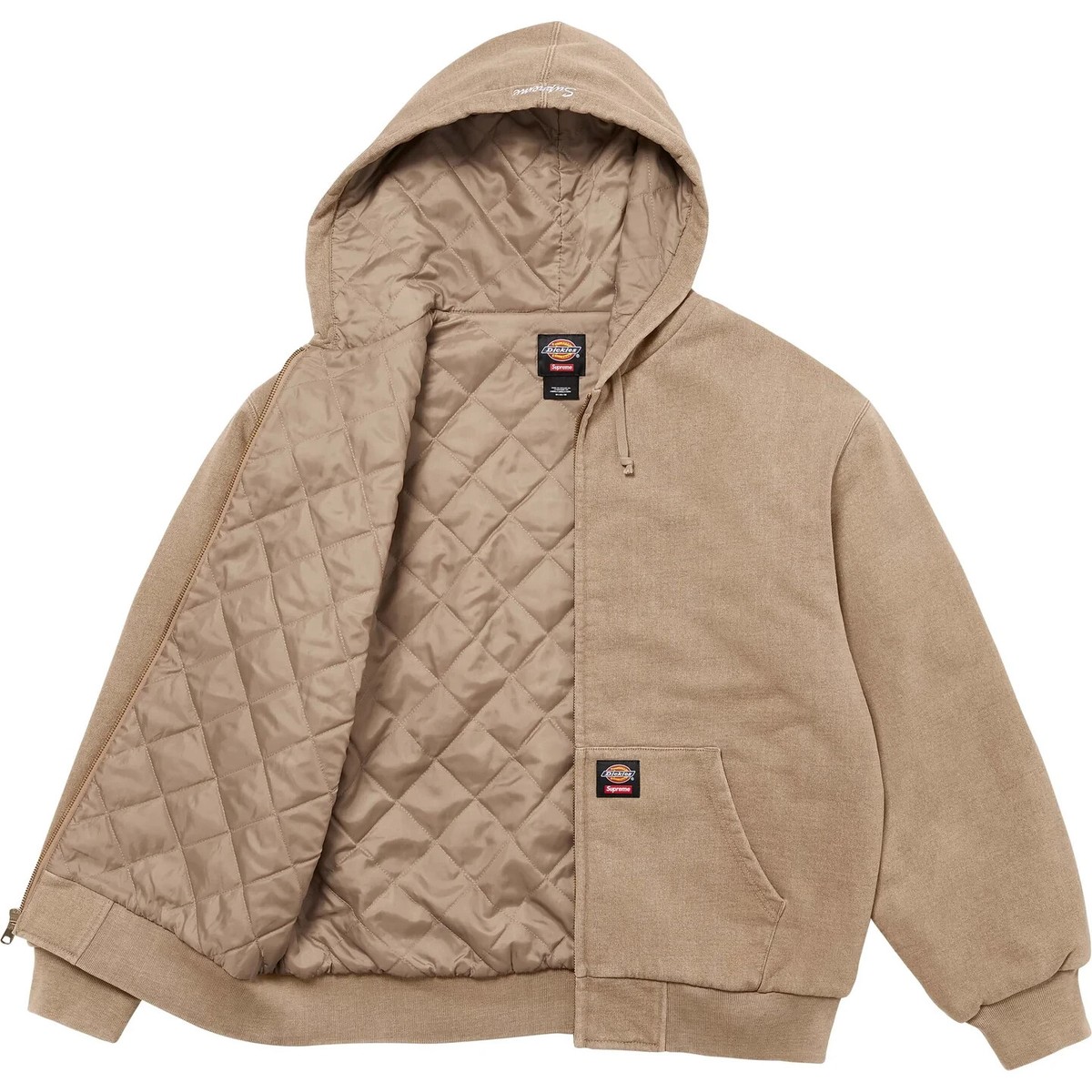 Supreme x Dickies Quilted Lined Zip Up Hooded Sweatshirt Supreme x Dickies Quilted Lined Zip Up Hooded Sweatshirt