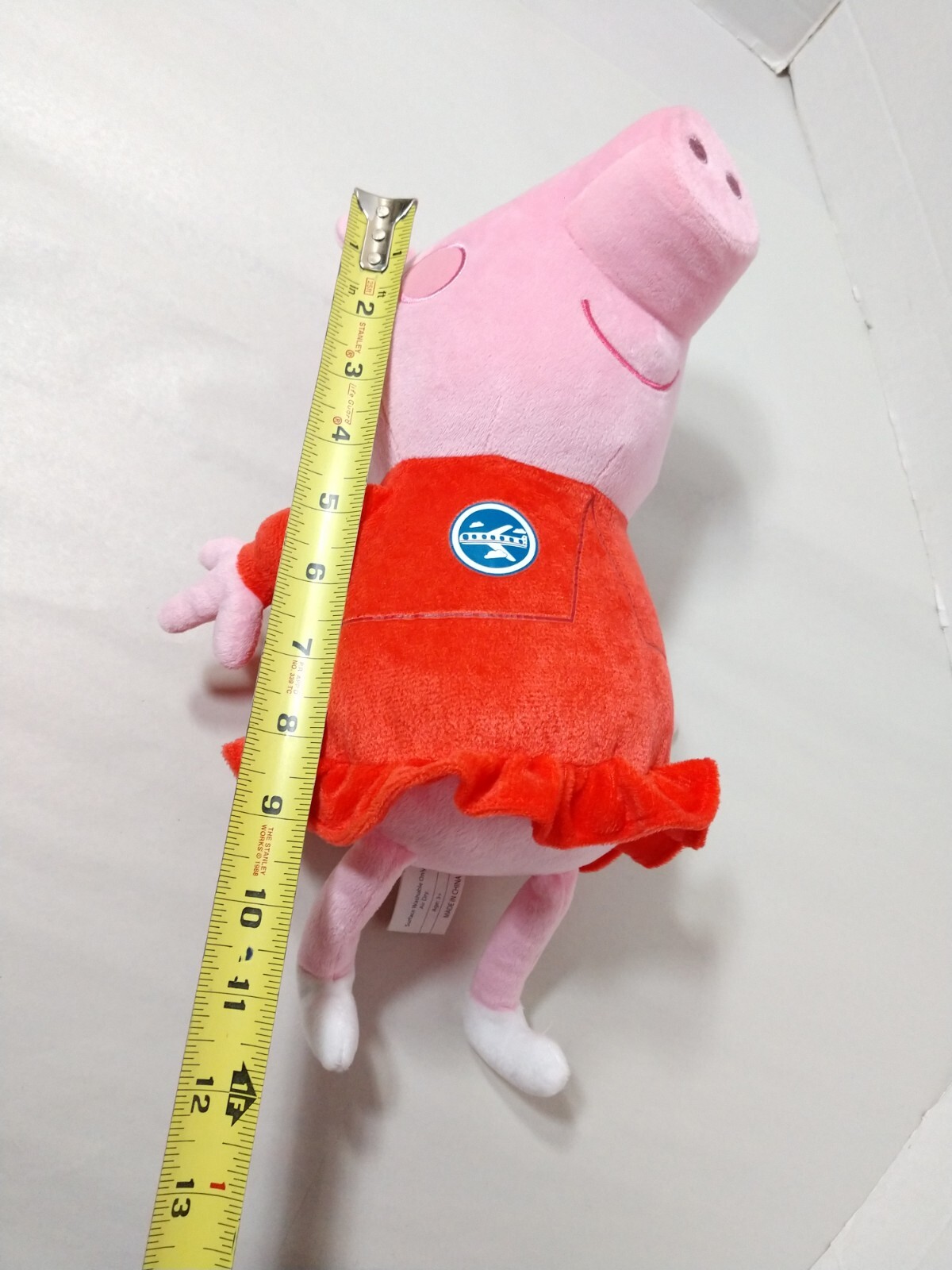 Peppa Pig Doll Stuffed Plush Animal in an Airplane Dress Tourist