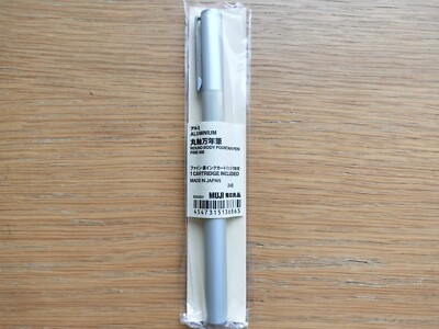 MUJI Aluminum Body Fine Nib Fountain Pen with Refill Ink