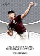 WES MENDES  2022 LEAF PERFECT GAME 