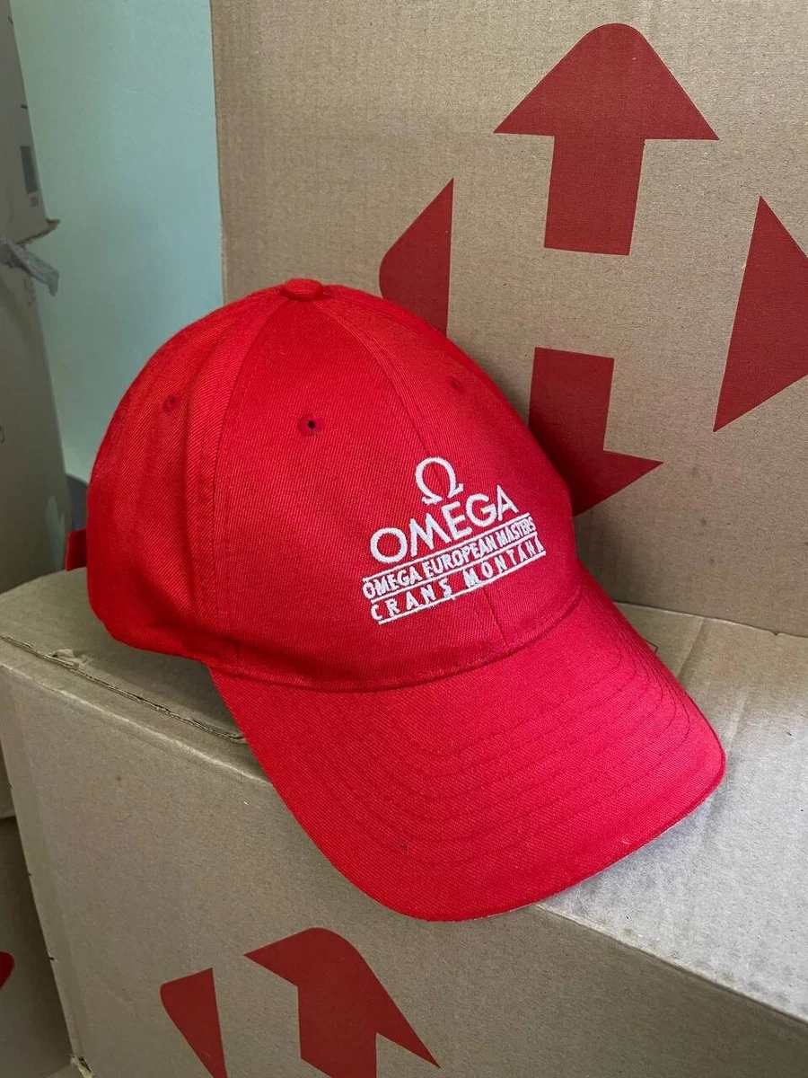 90s Vintage Omega European Masters Crans Montana Golf Red Dad Hat