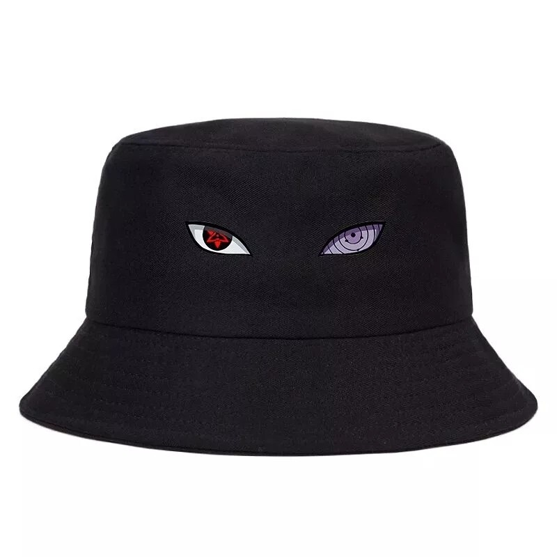 Naruto Gorra De Pescador Negra Sharingan Manga Protección Solar Talla Adulto